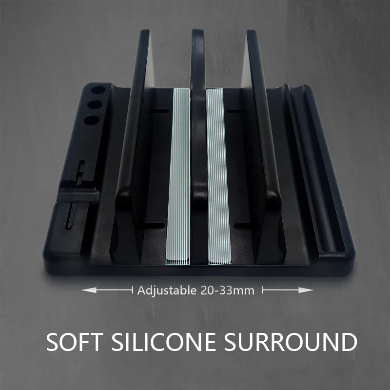 Vertical Laptop Stand with Adjustable Width - Space-Saving Computer Accessories for Office Desks - Image 4