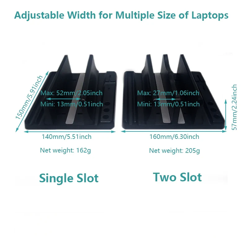 Vertical Laptop Stand with Adjustable Width - Space-Saving Computer Accessories for Office Desks - Image 5