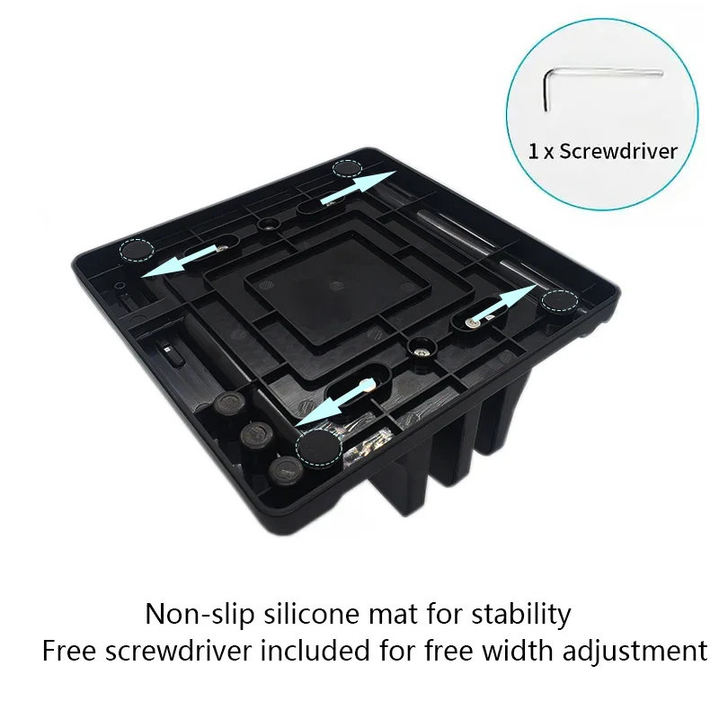 Vertical Laptop Stand with Adjustable Width - Space-Saving Computer Accessories for Office Desks - Image 6